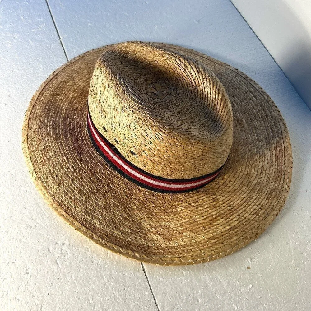 Western Straw Hat  Festival Cowgirl Rodeo Beach SZ M Beach Sunhat Boho Rodeo